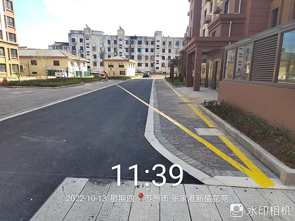 飛揚(yáng)蘇州張家港小區(qū)道路劃線新勝花苑項目